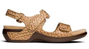 Aravon Katy in brown croc gold metallic