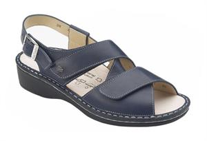 Finn Comfort Jersey Sandal in Dark Blue Breza