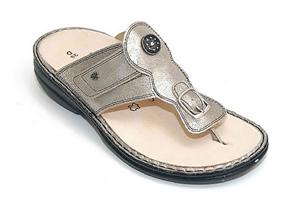 Finn Comfort Wichita Sandal in Smog Metal