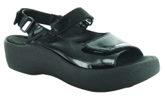 Wolky Jewel in Black Patent