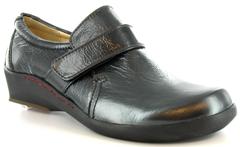 Wolky Roma Anthracite Wrinkled Patent