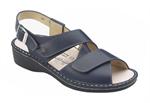 Finn Comfort Jersey Sandal in Dark Blue Breza